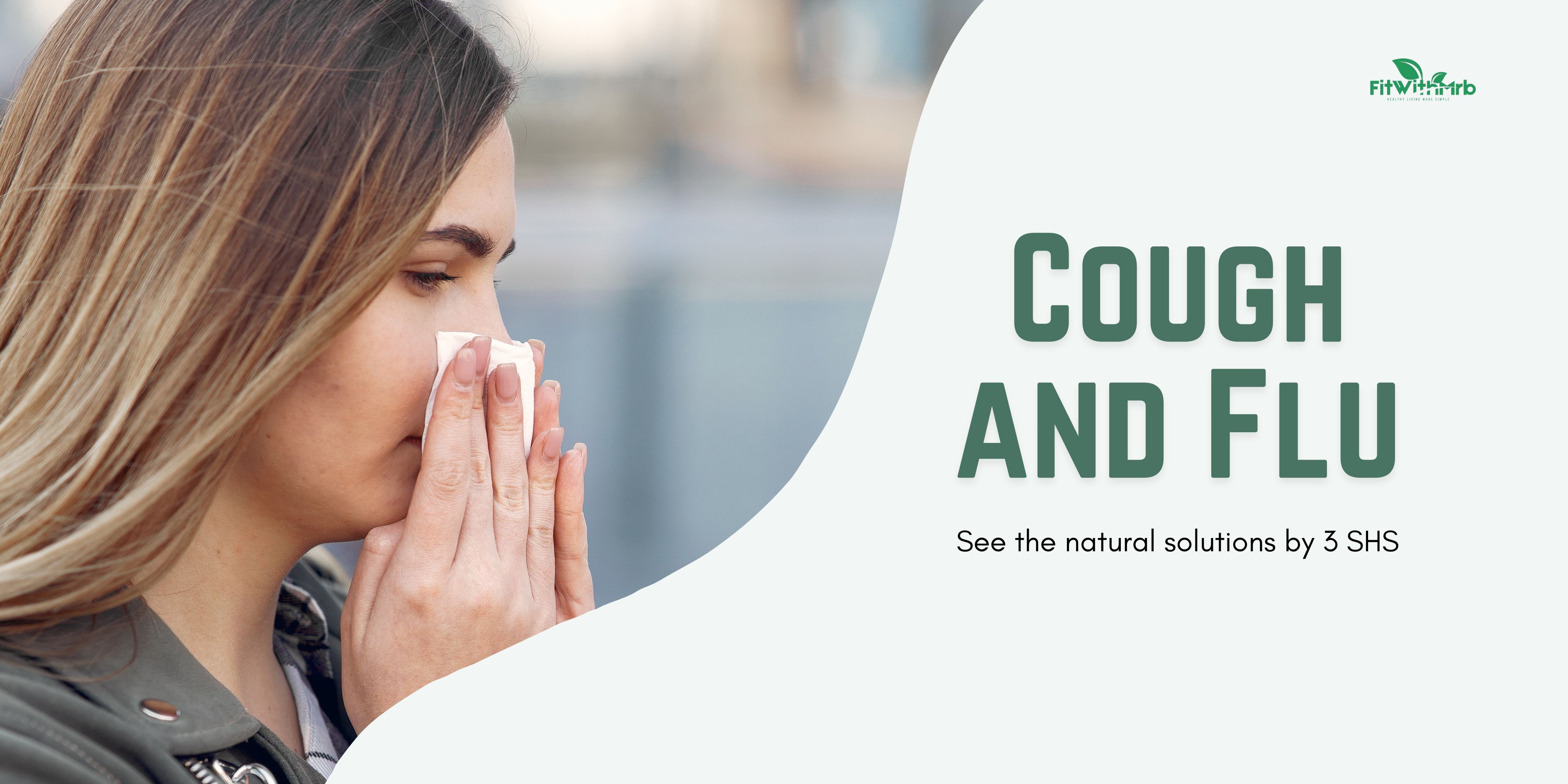 Sneezing lady and banner