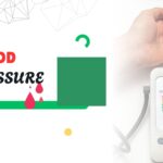 blood pressure monitor displaying high BP reading with arm cuff and hand